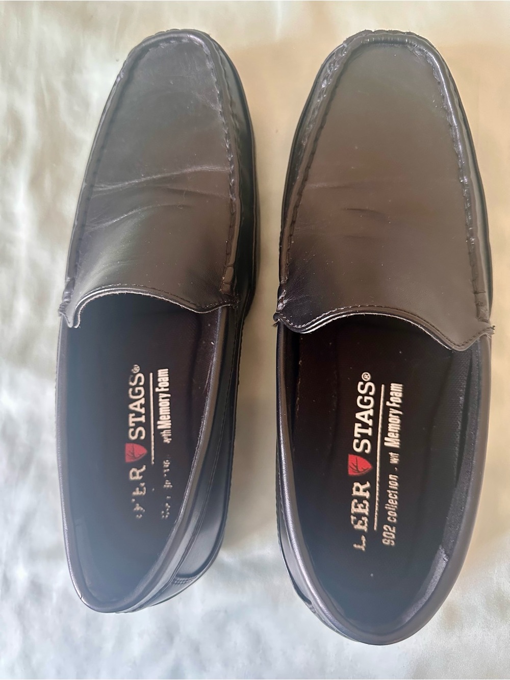 LB Evan’s by Stags Memory Foam Loafers Size 10W Xlnt Condition